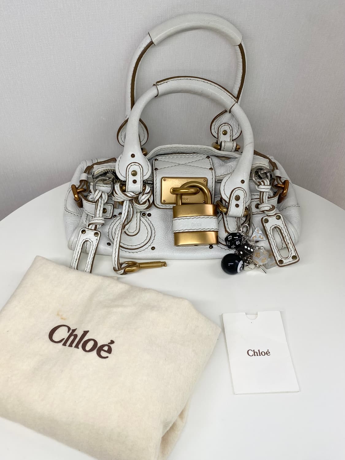 끌로에 패딩턴 미니 화이트 숄더백 (정품) 상품이미지2