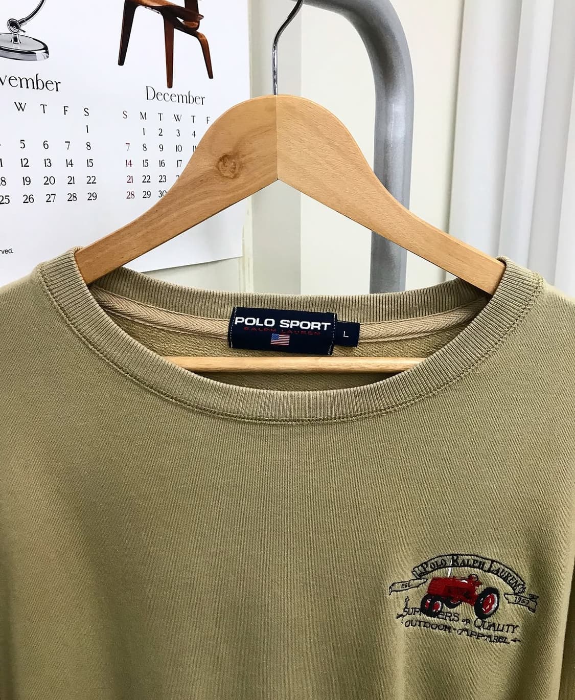 폴로 빈티지 패치 자수 맨투맨 상품이미지2