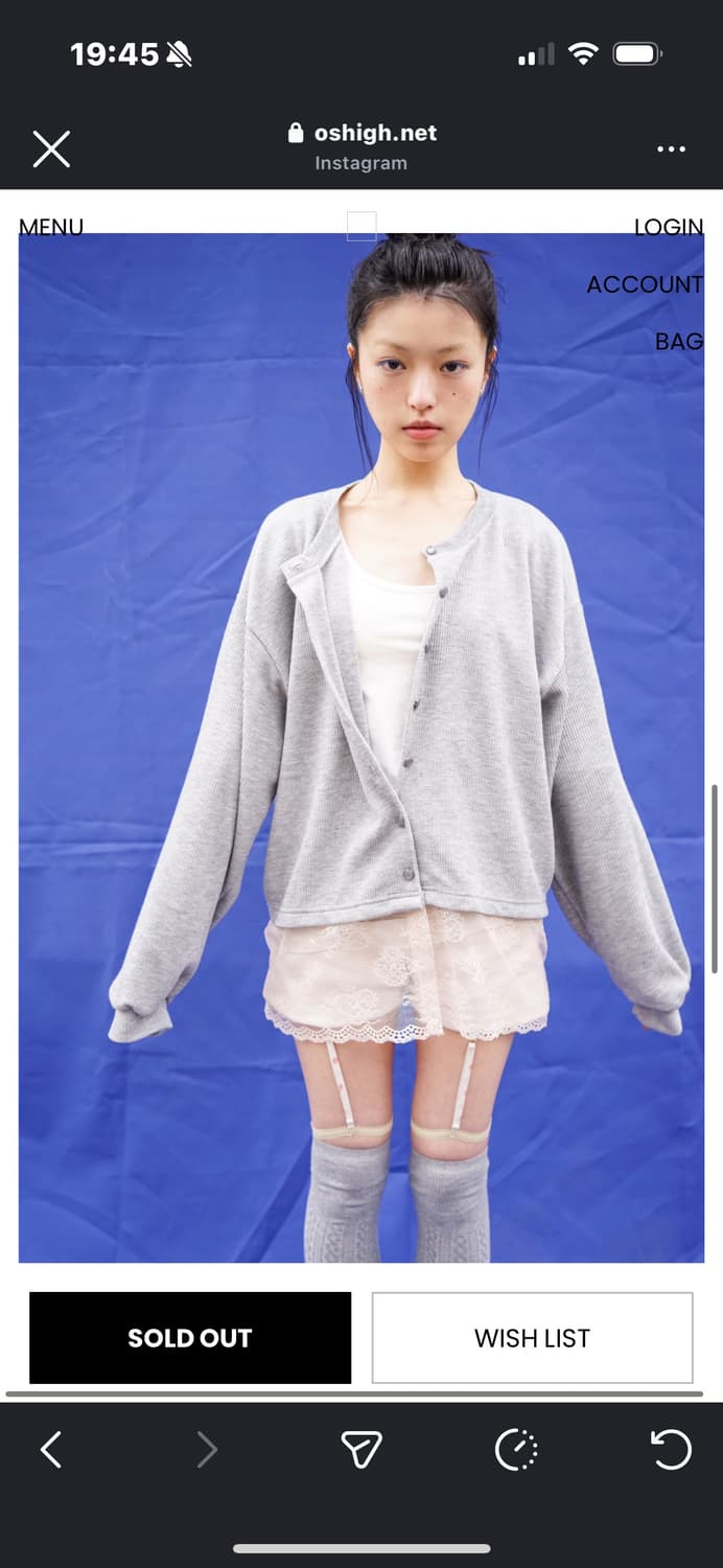 오스하이 레이스 가디건 핑크그레이 상품이미지2