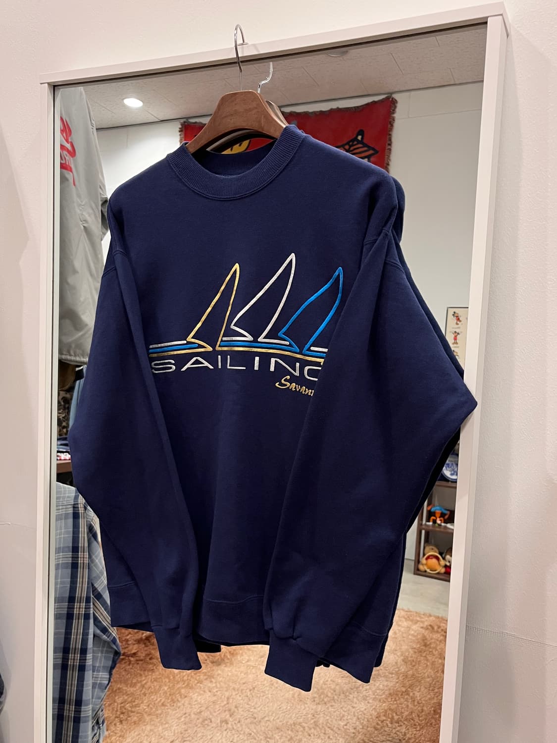 90s Hanes 헤인즈 SAILING 스웻셔츠 (made in USA) 상품이미지1