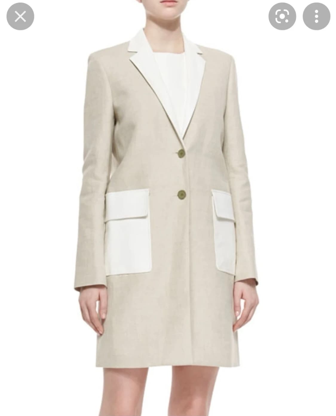 띠어리 LAGATA 양가죽 린넨 코트 상품이미지1