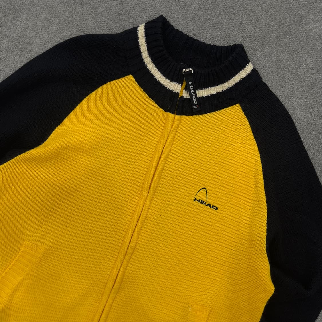 헤드 빈티지 울 니트집업 상품이미지2