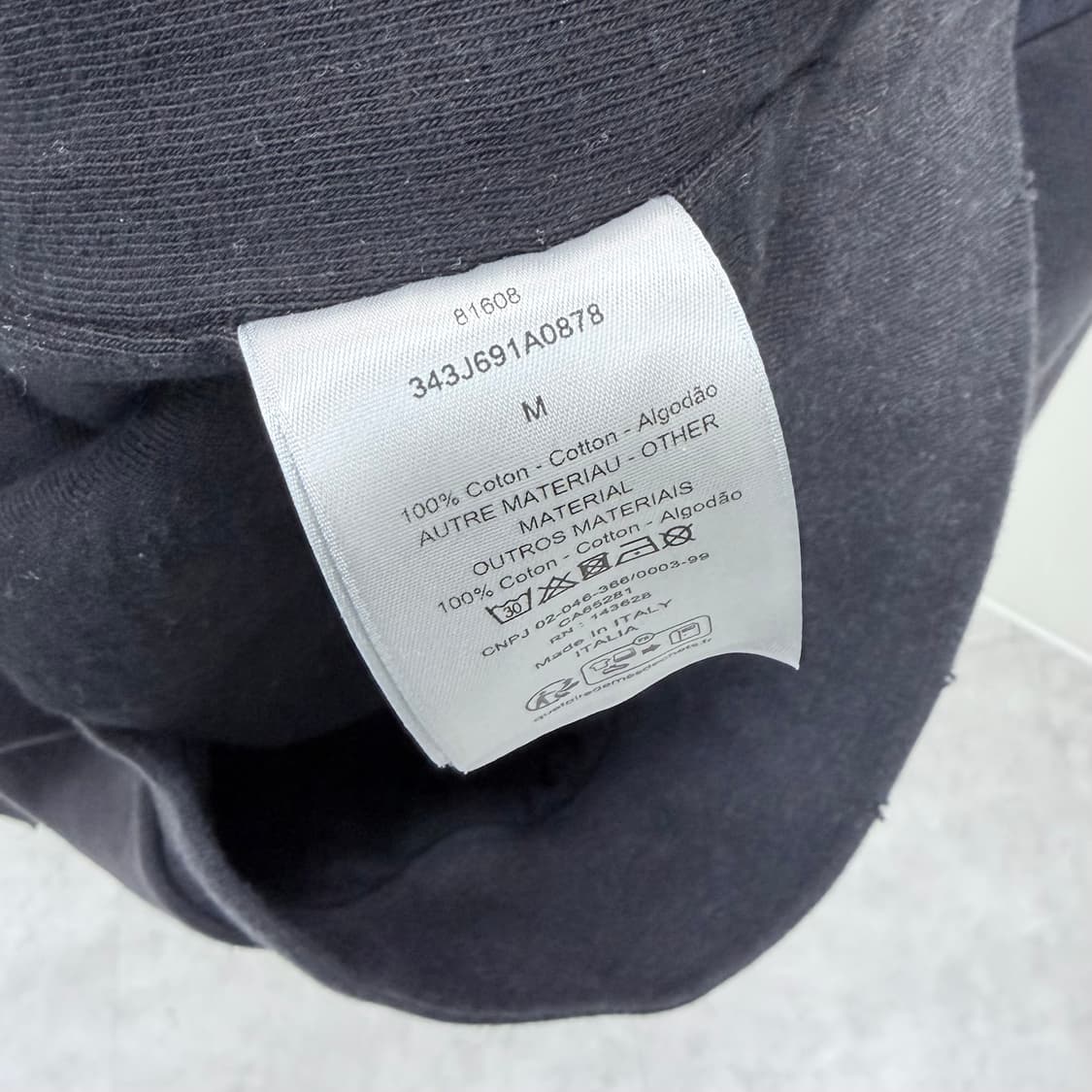 [S+급/오버핏M] 디올 꾸뛰르 백로고 후드티 블랙 상품이미지8