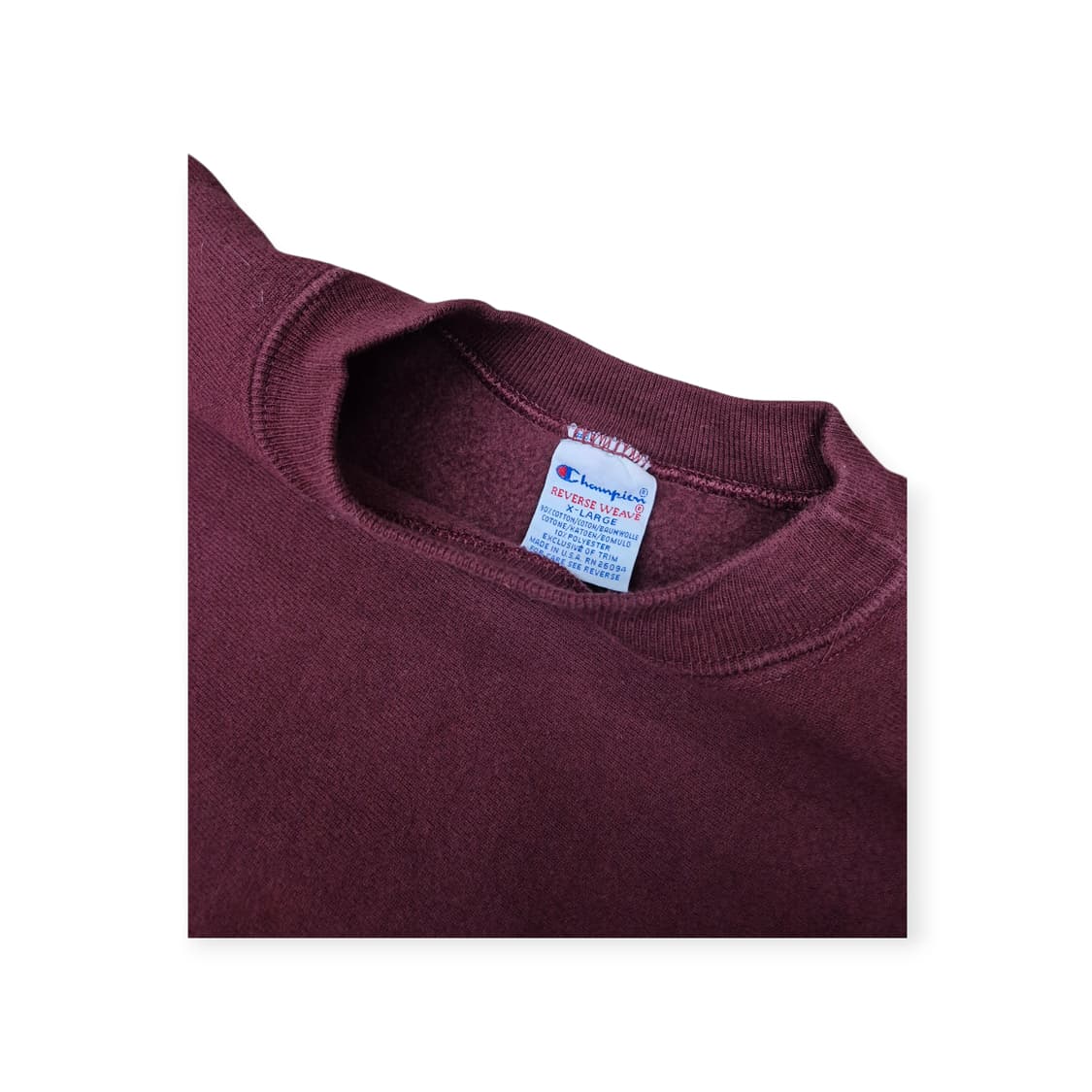 90s 챔피온 리버스위브 스웻셔츠 버건디 상품이미지3
