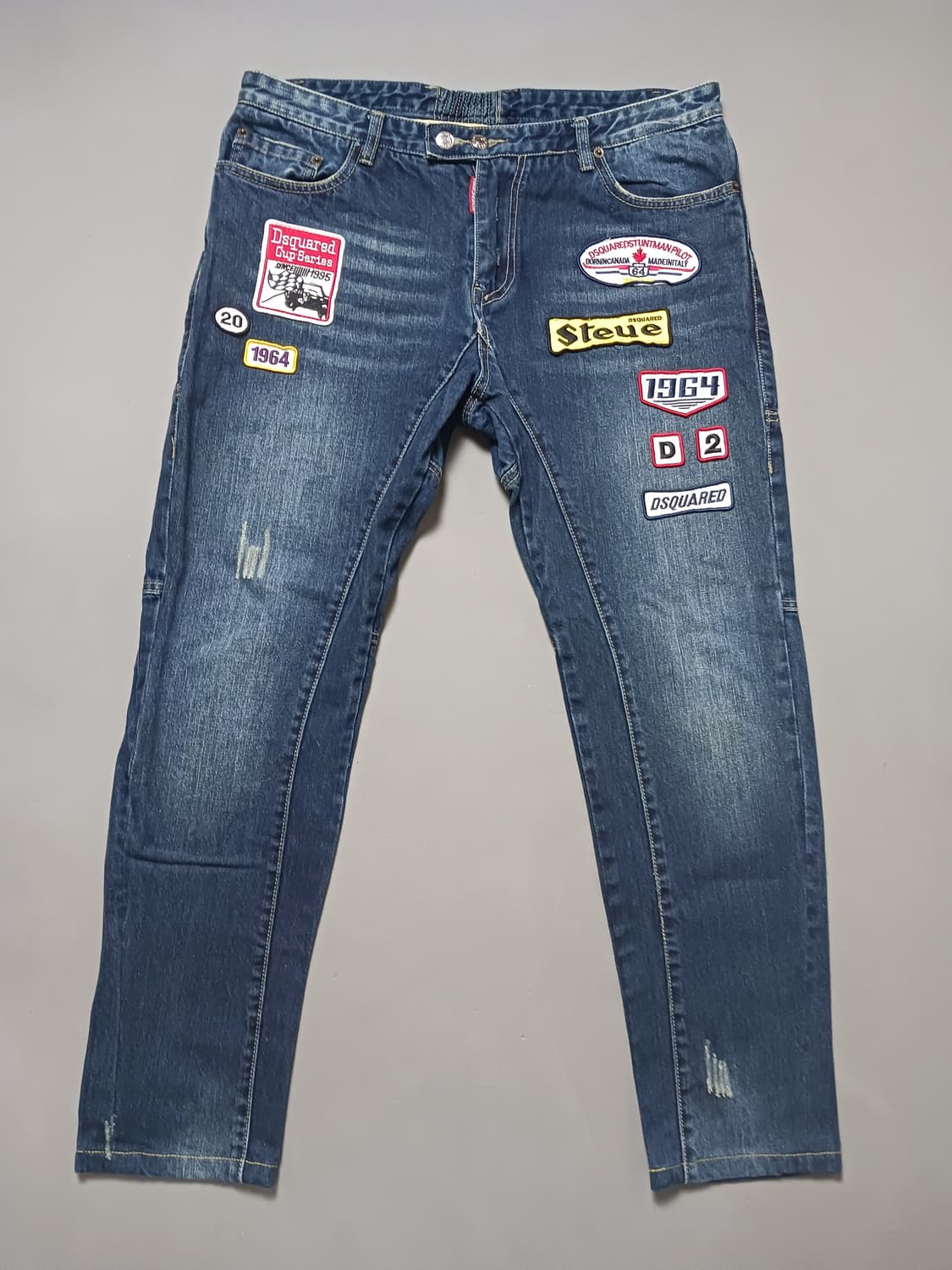[36] 디스퀘어드2 자수패치 바이커진 청바지 상품이미지1