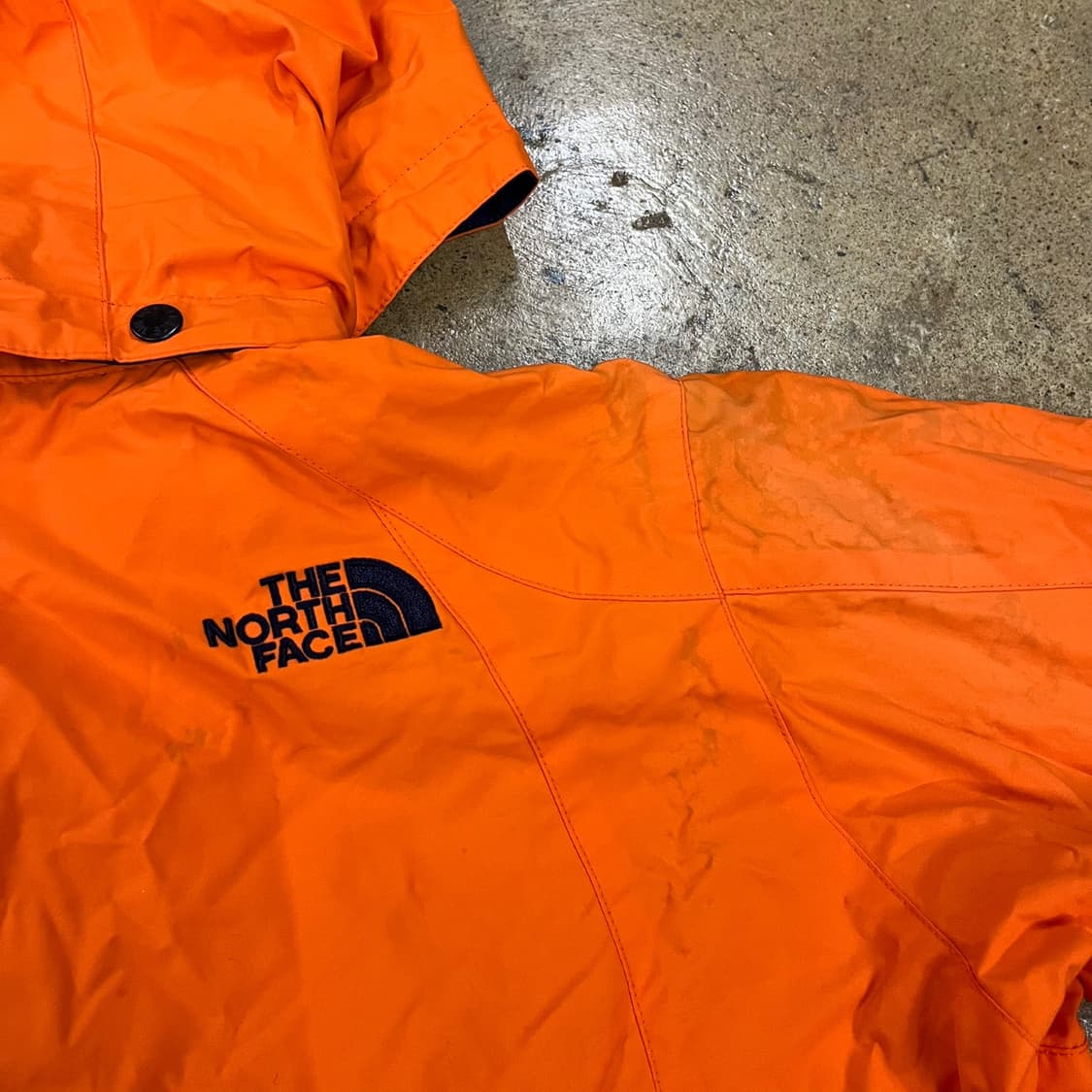 [정품/L] 노스페이스 오렌지색 후드 바람막이 자켓 b14 상품이미지8
