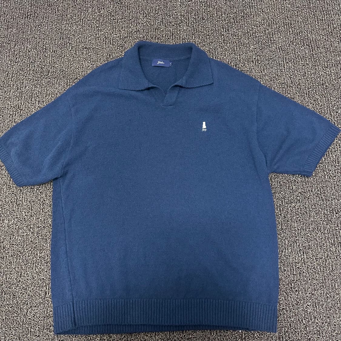 YALE 예일 니트 반팔티셔츠 네이비 L 상품이미지1