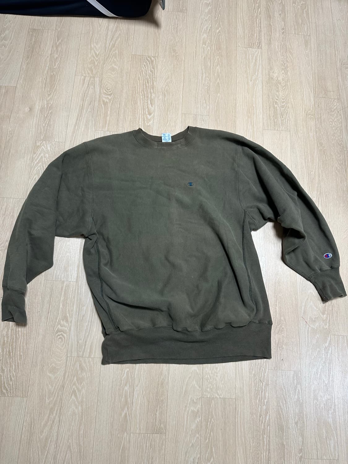 90s 챔피온 리버스위브 맨투맨 카키 2xl 상품이미지2