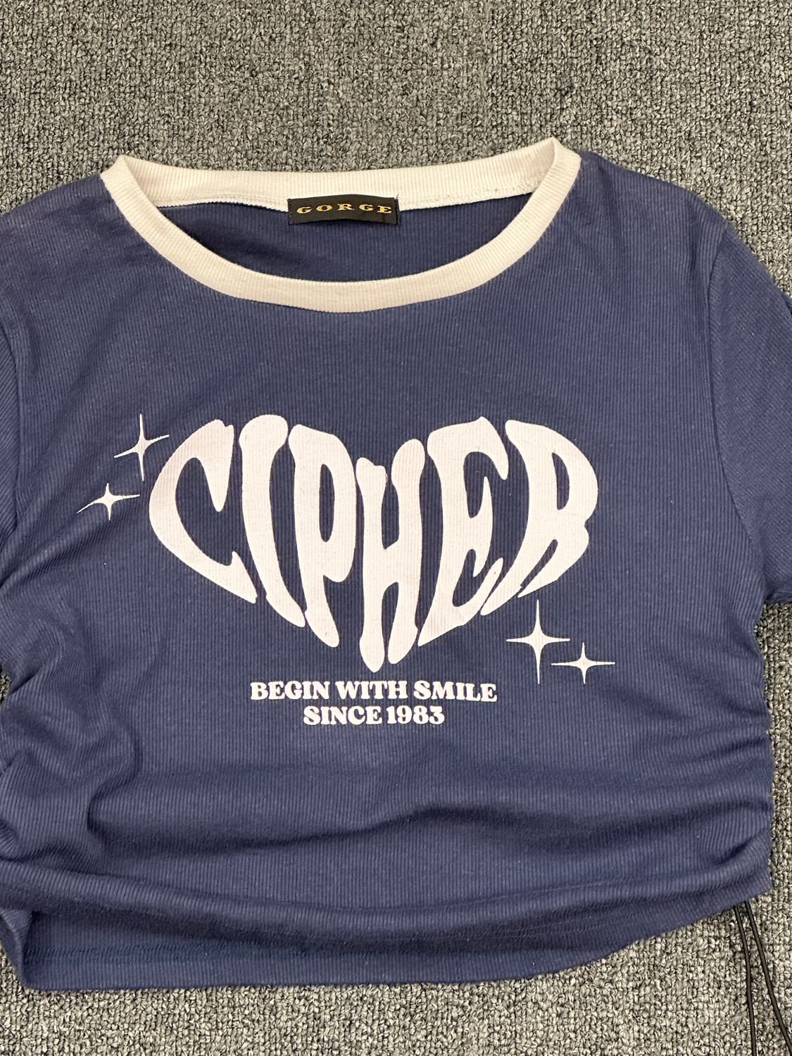 OS)GORGE 여성 셔링 골지 롱슬리브 상품이미지3