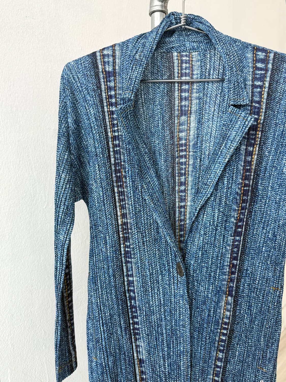 Pleats PleaseDenim Pattern Long Cardigan 상품이미지6
