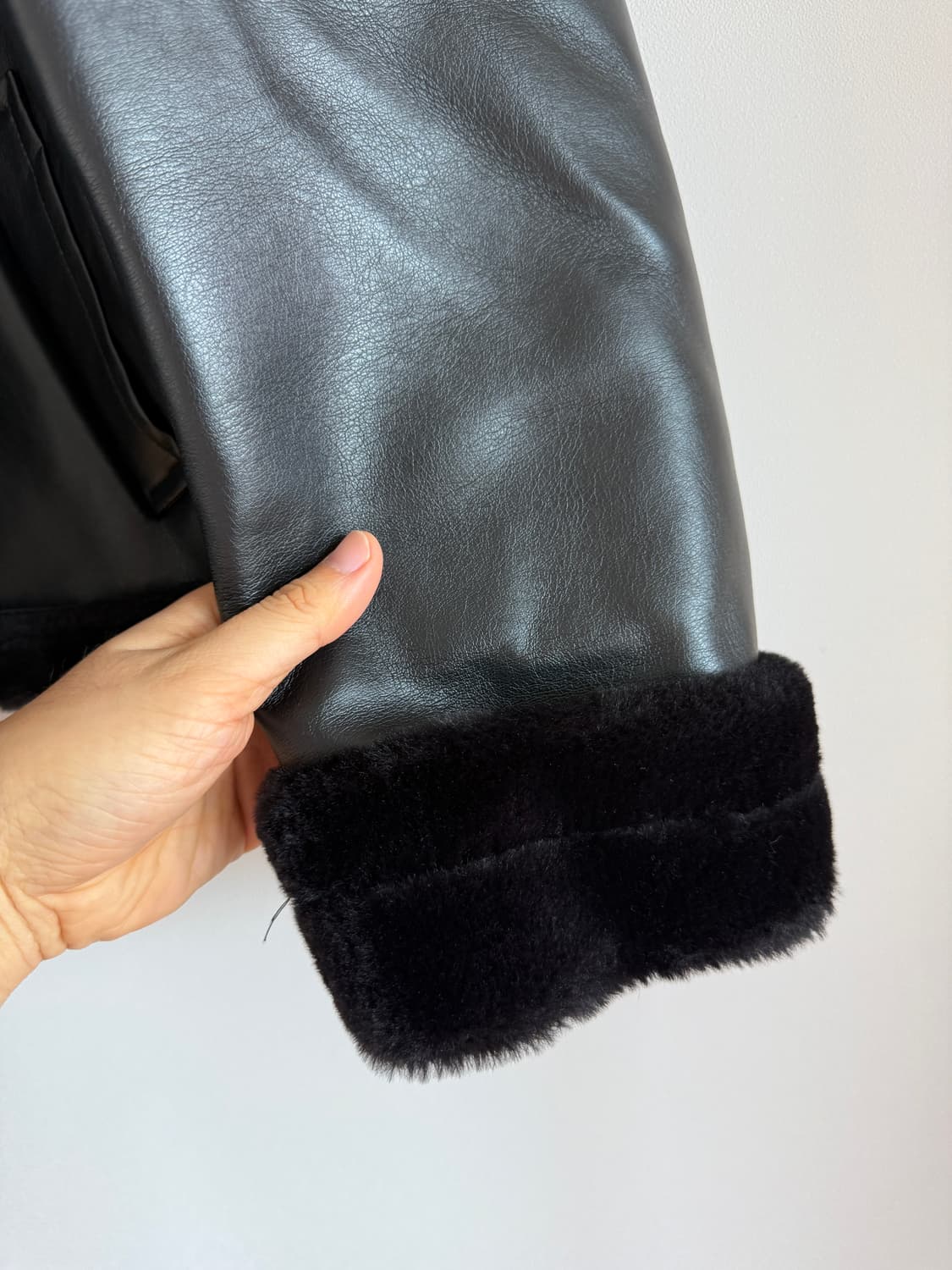 Pre owned 비건레더 무스탕 자켓 상품이미지6