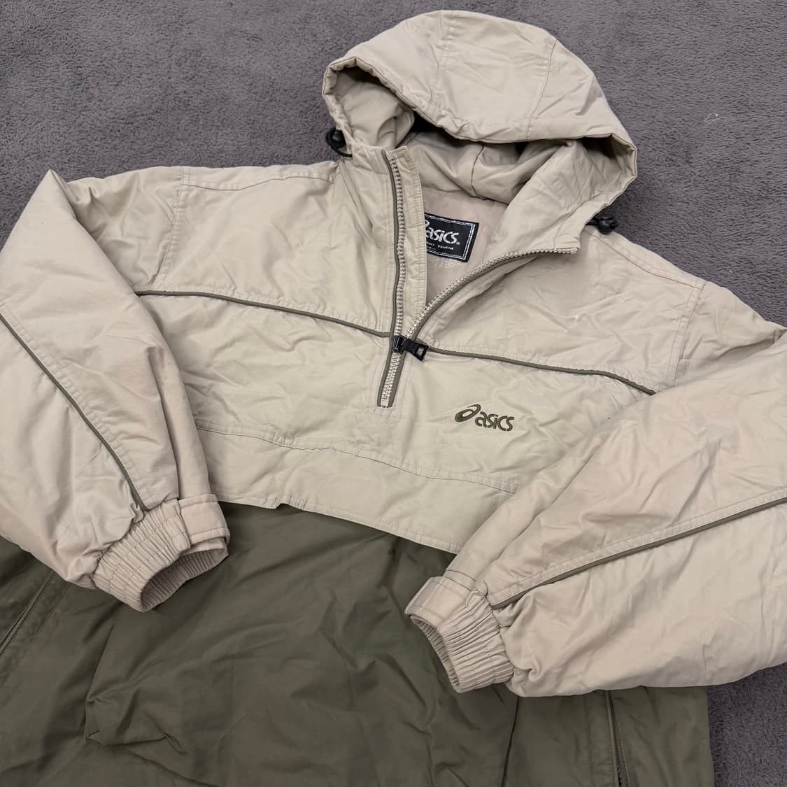[ 정품/100 ] 아식스 올드스쿨 아노락 바람막이 자켓 상품이미지1