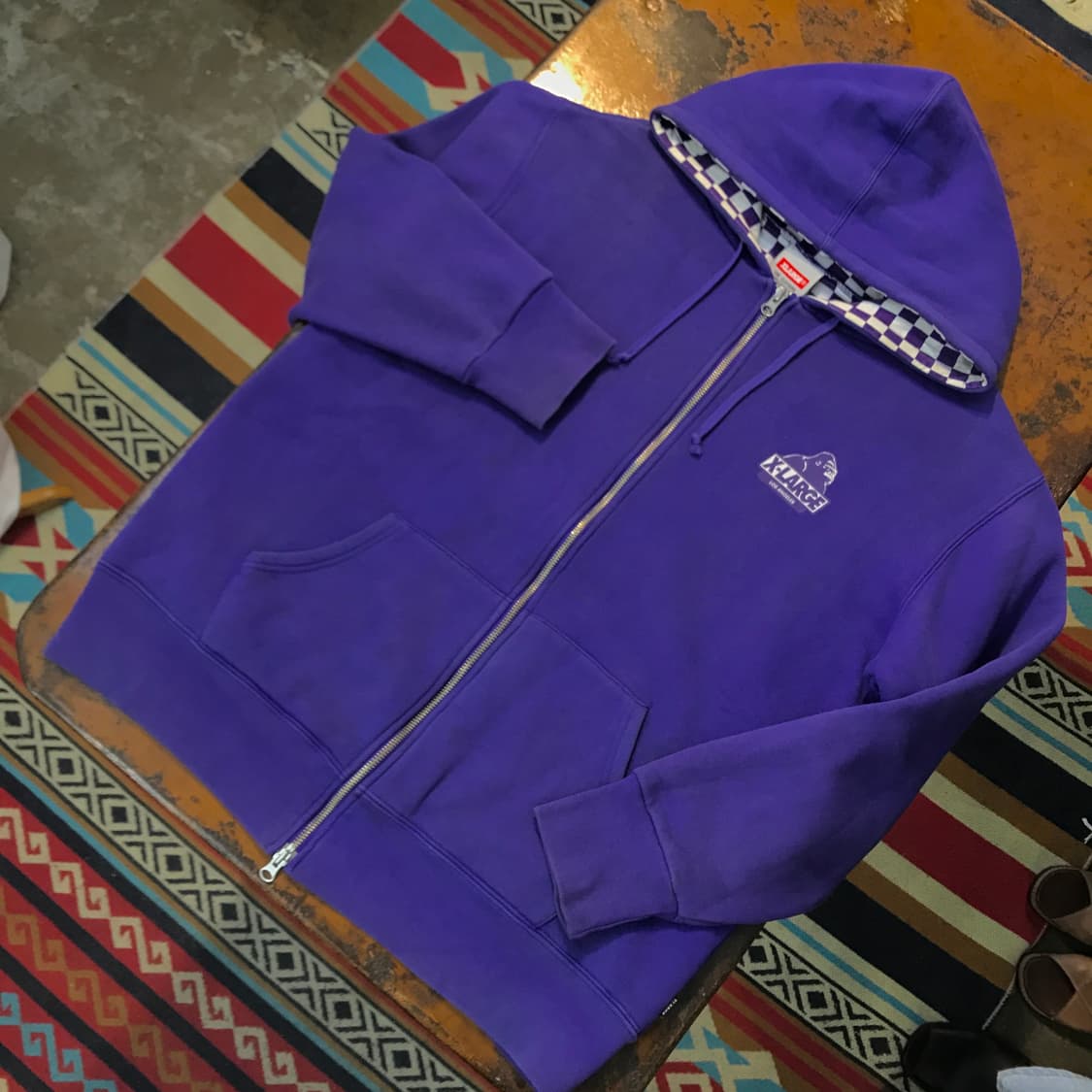 XLARGE 엑스라지 퍼플 헤비코튼 투웨이 집업 후디 남성 105 사이즈 상품이미지2