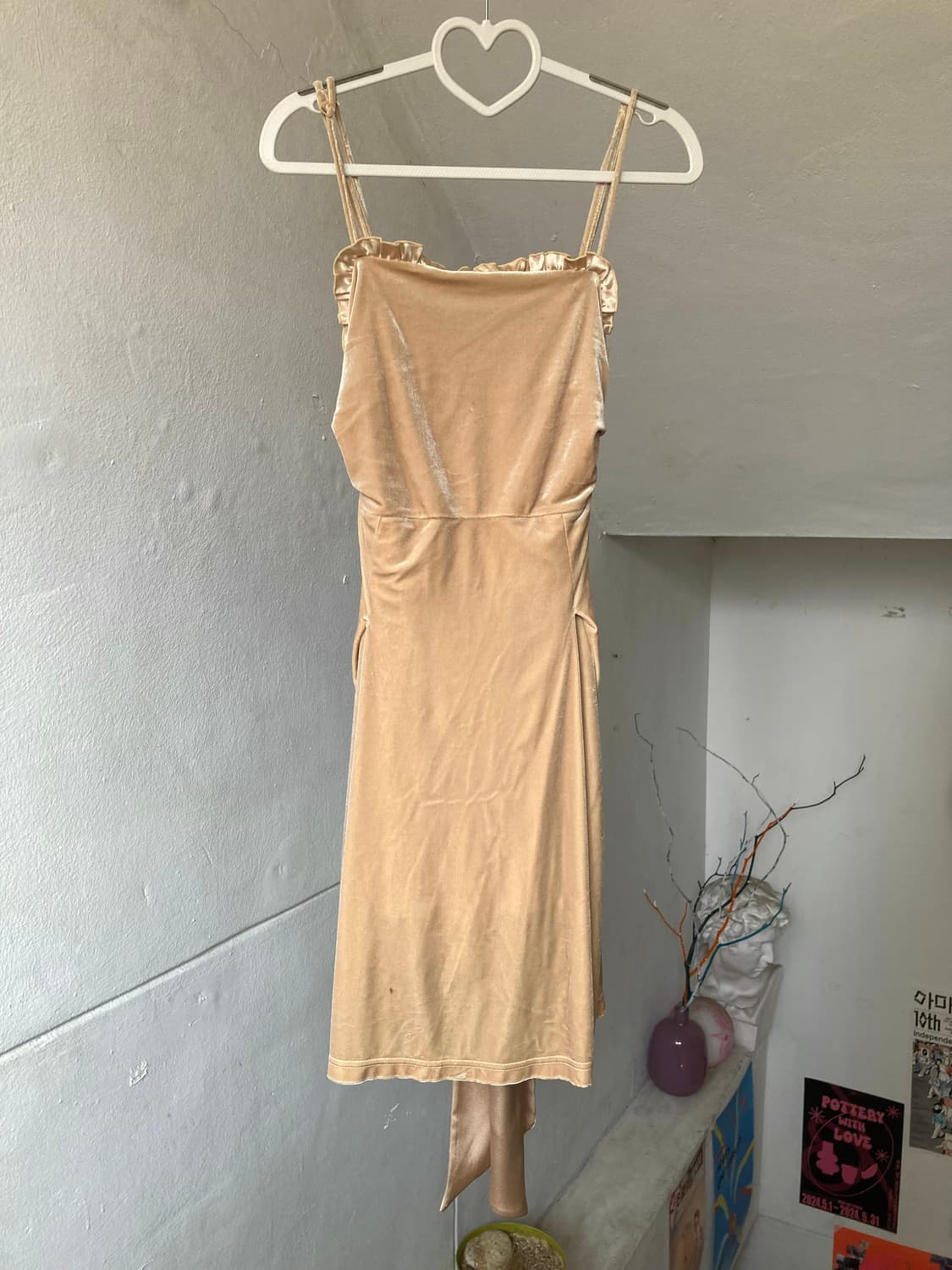 빈티지 벨벳 레이스 드레스 상품이미지1