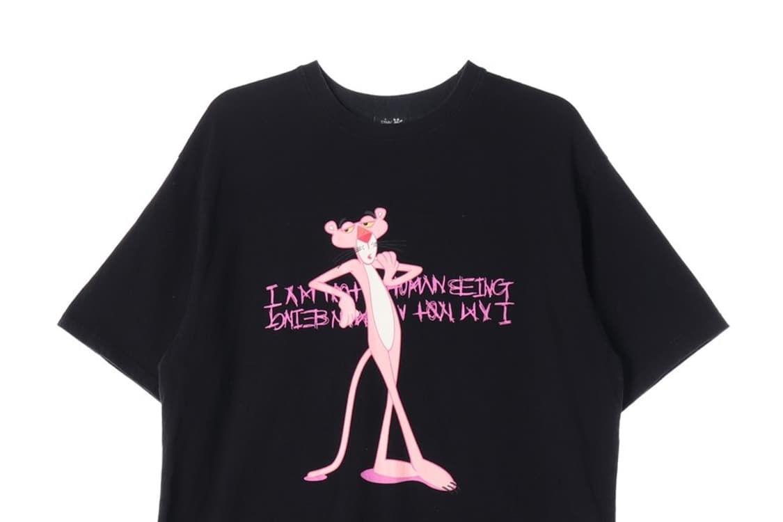 아임낫어휴먼비잉 x 핑크팬더 콜라보 로고 티셔츠 XL 상품이미지3
