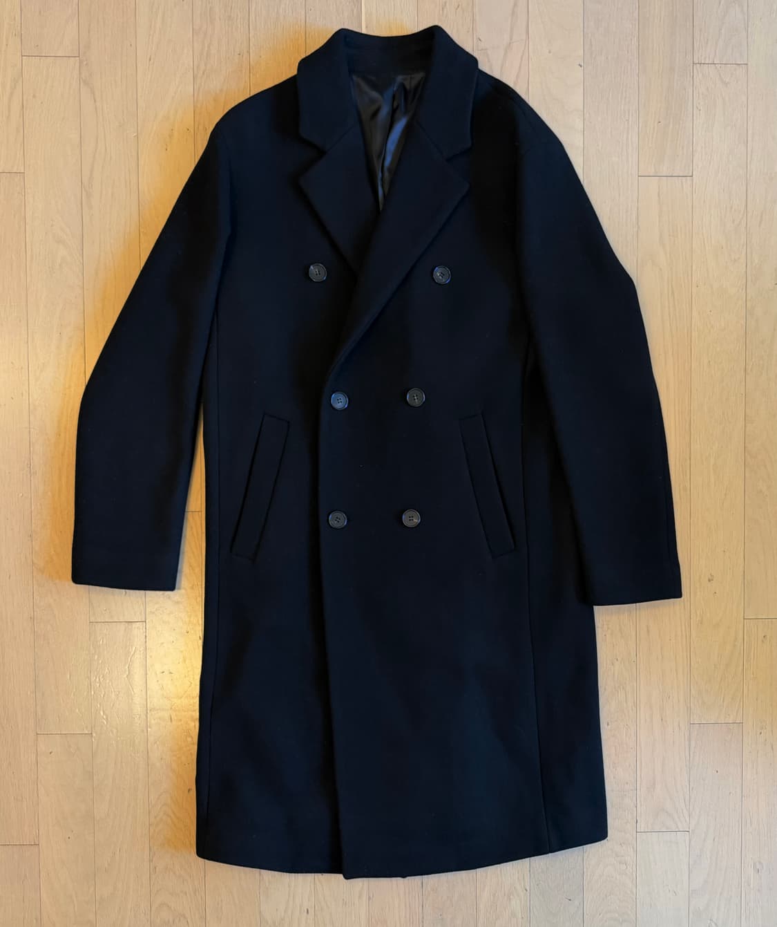 시스템 옴므 캐시미어 블렌딩 롱코트 블랙 - 정가 65만원 상품이미지1