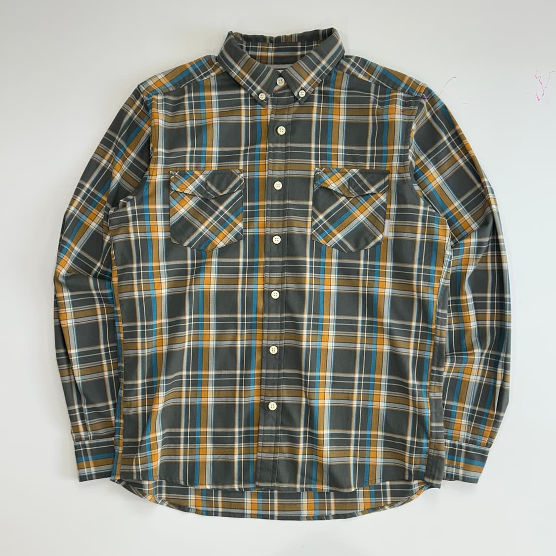 Columbia 콜롬비아 그레이 옐로우 체크 셔츠 상품이미지4