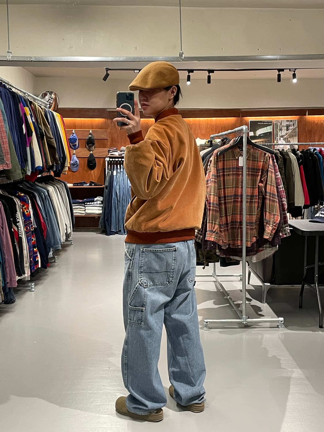 90s 빈티지 스웨이드 봄버 자켓 상품이미지2