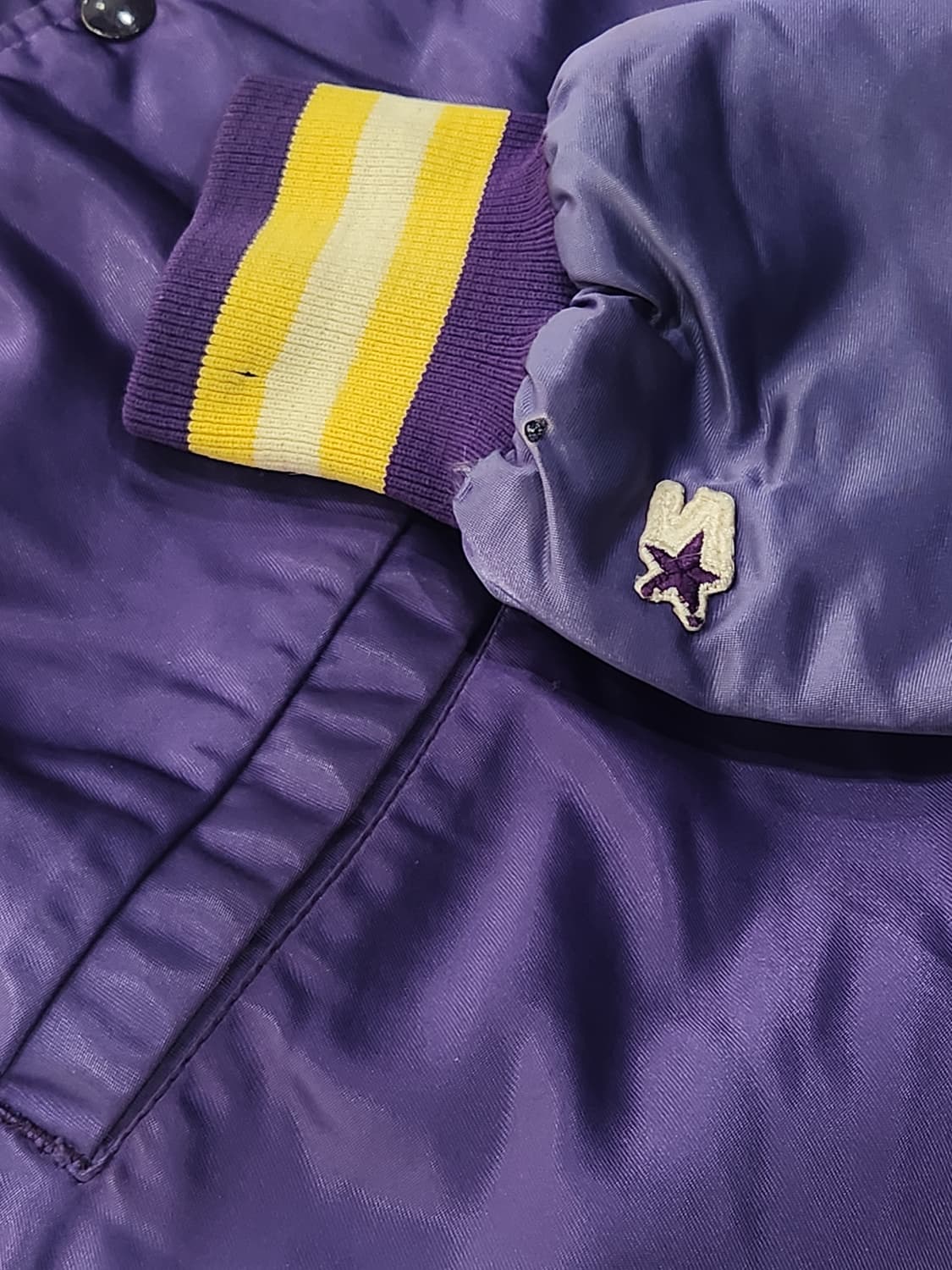 90's STARTER 미네소타바이킹스 바시티 자켓L 상품이미지3