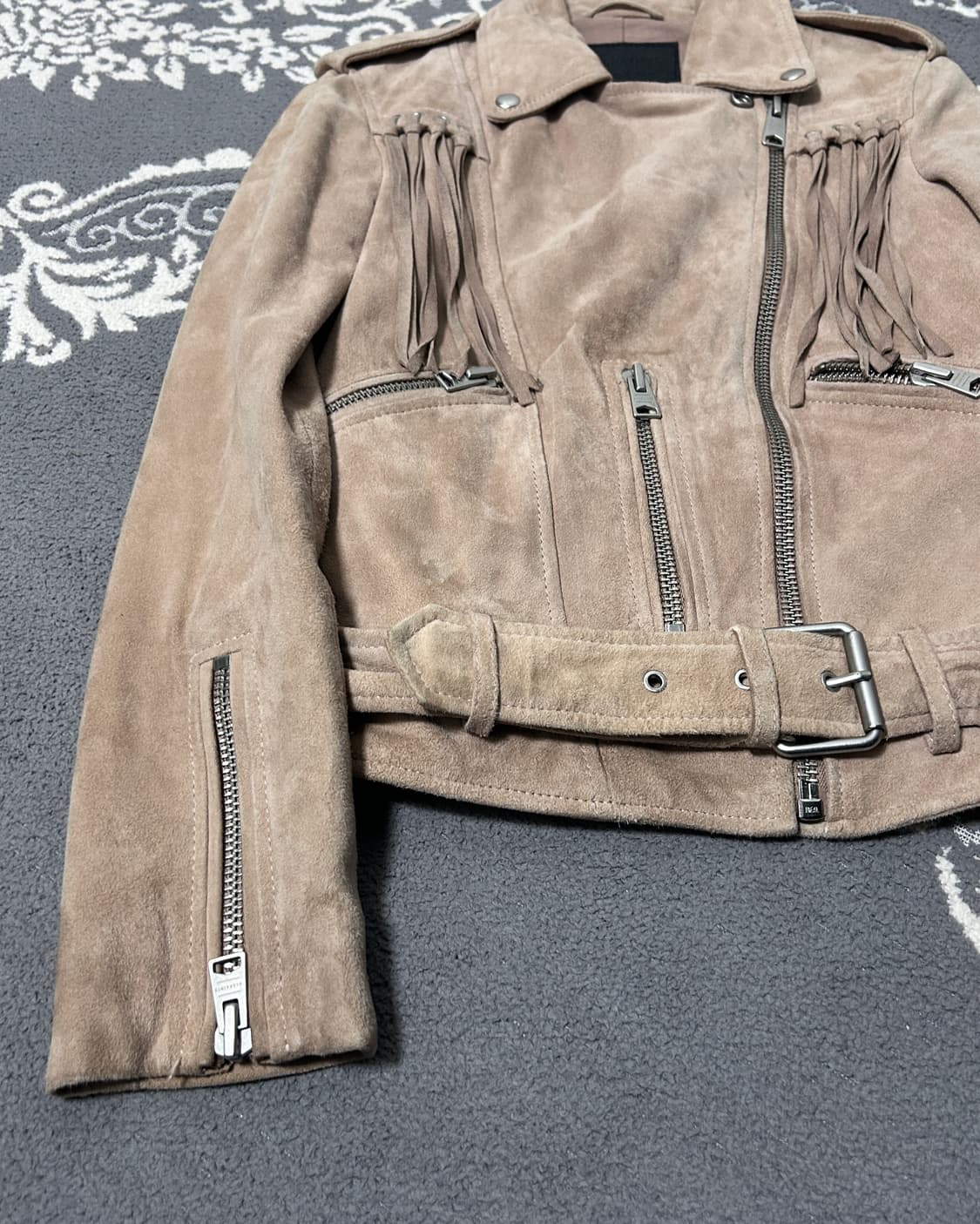 올세인츠 고트 스웨이드 프린지 자켓 상품이미지3