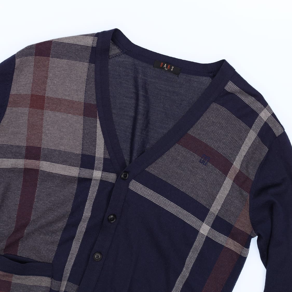 [100] 닥스 고급 체크 울 가디건 3855 상품이미지3