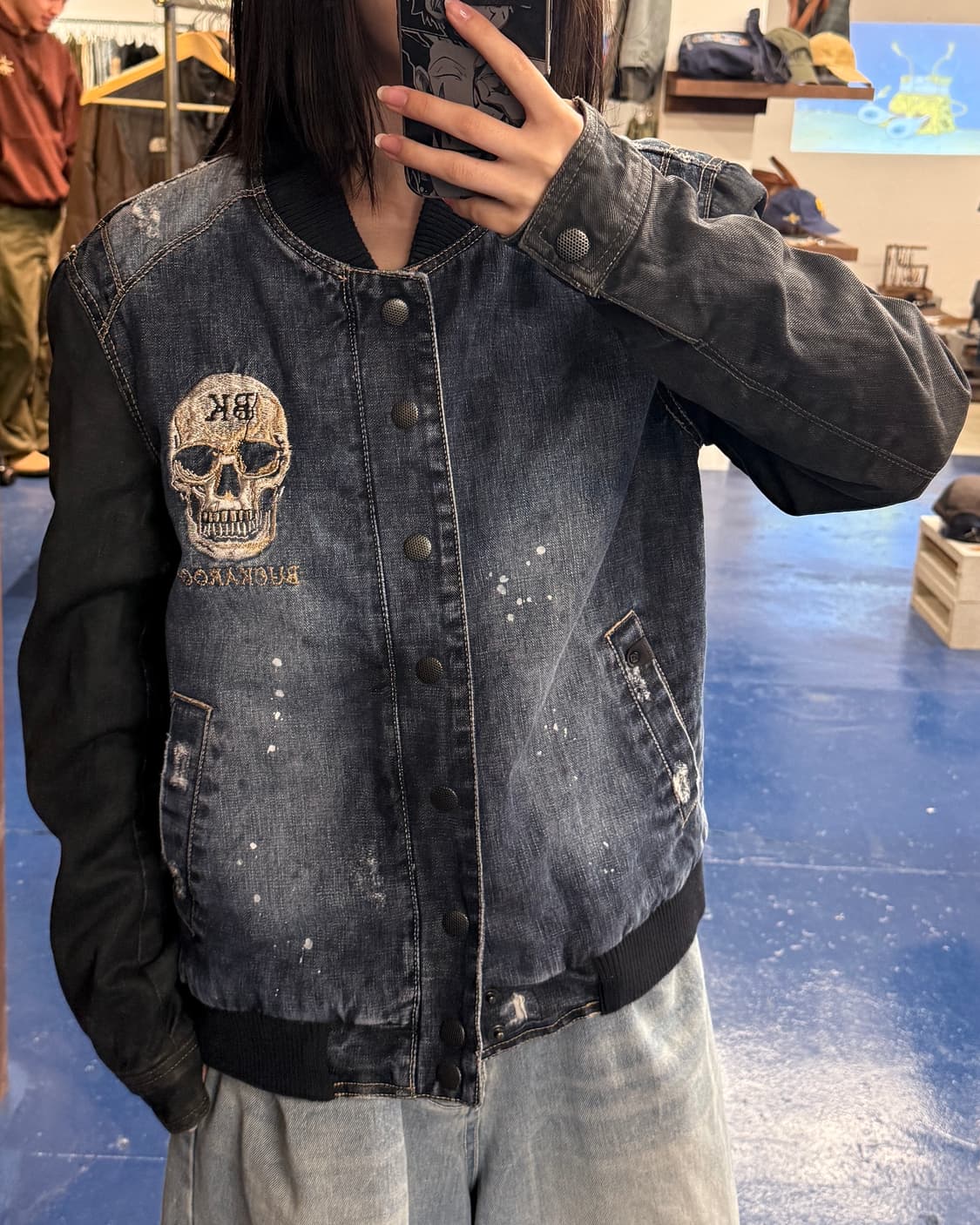 Buckaroo 버커루 스컬 데님 봄버 자켓 상품이미지1
