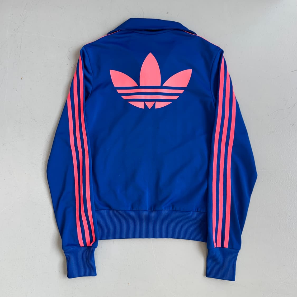 아디다스 빅로고 파이어버드 트랙탑 져지 블루 핑크 상품이미지3