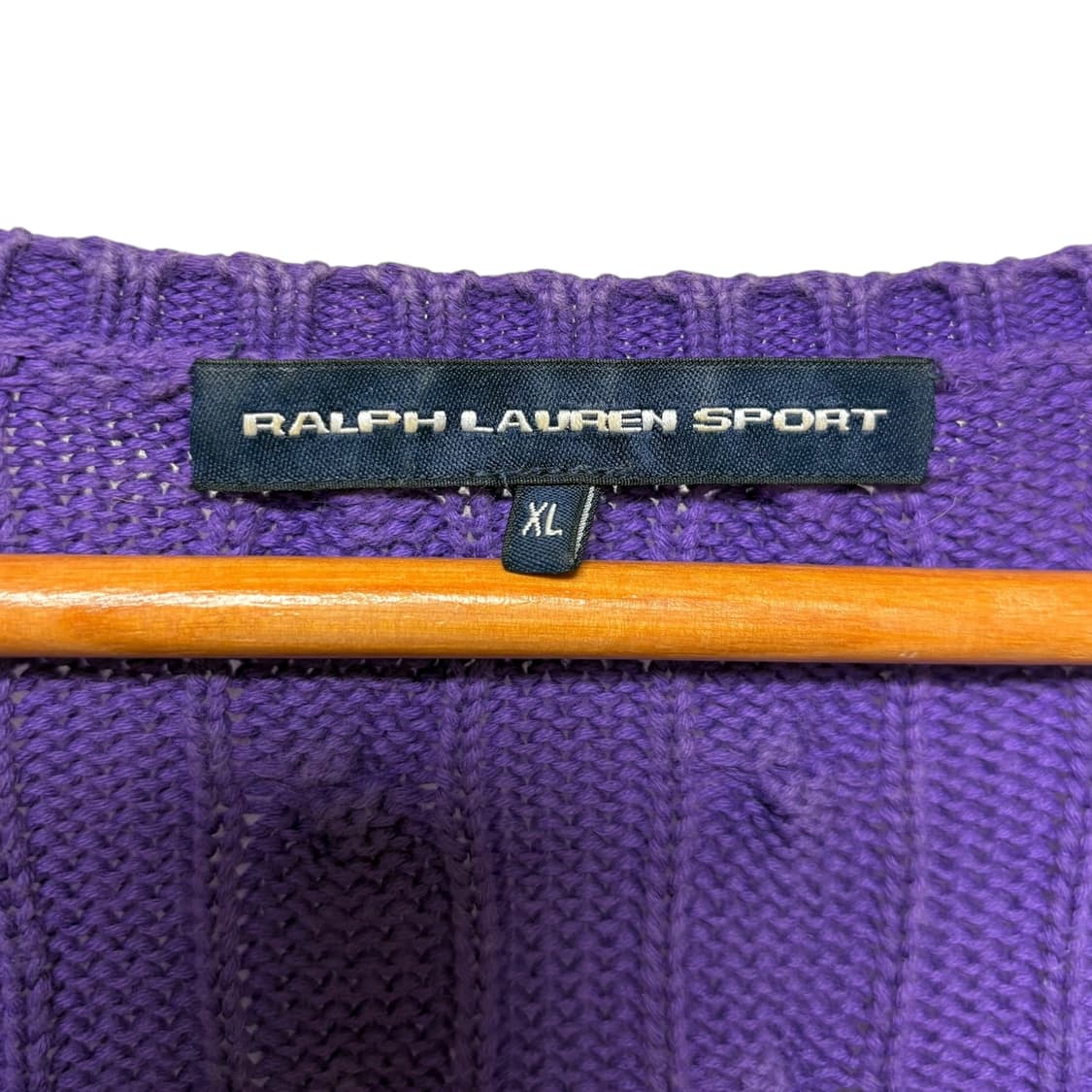 3767 랄프로렌 퍼플 꽈베기 케이블 니트 상품이미지4