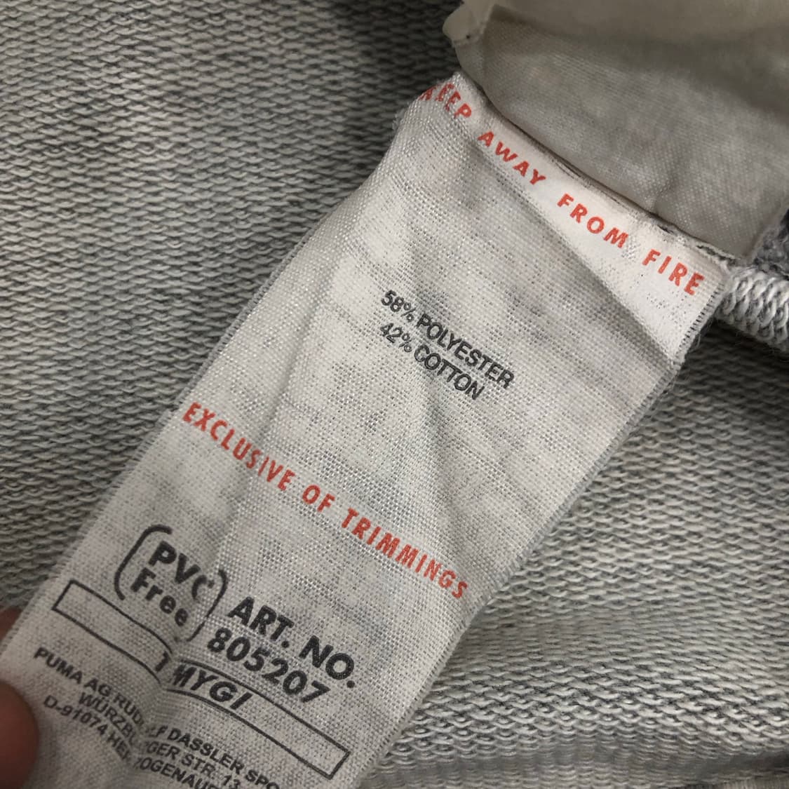 푸마 그레이 스웻 져지 트랙탑 상품이미지5