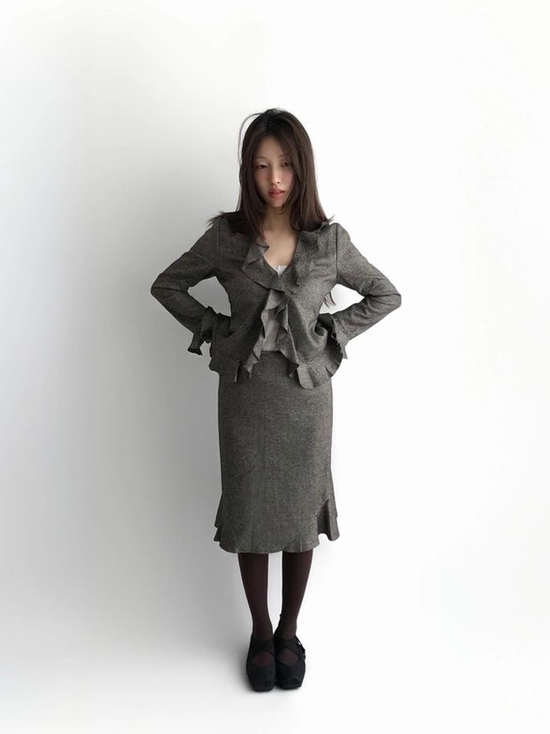 이알로이지 프릴 셋업 상품이미지2