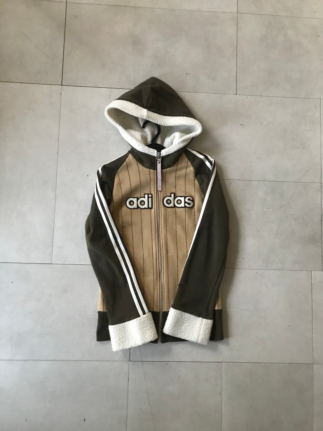 아디다스 00s 브라운 퍼후드집업 상품이미지6