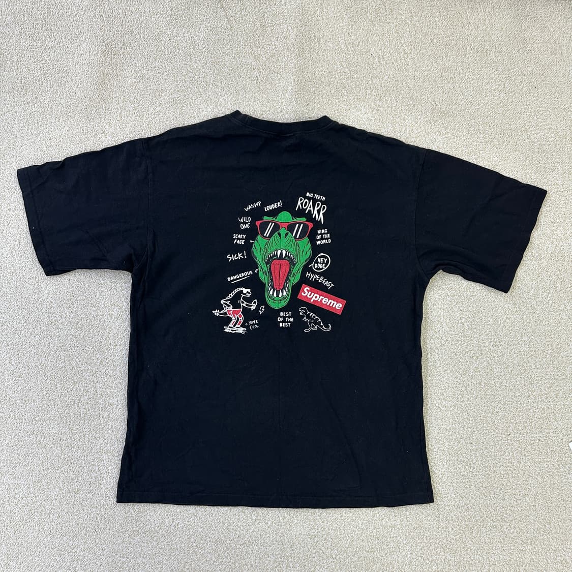 L 프린팅 블랙 반팔 티셔츠 0324D 상품이미지4