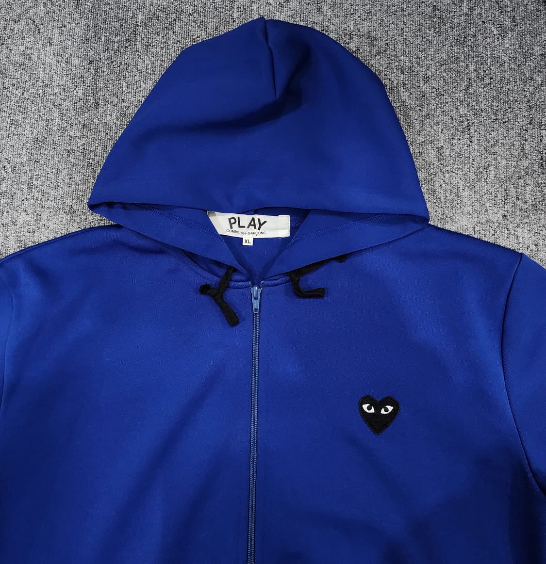 꼼데가르송 빅 블랙 하트 프린트 후드집업 XL 상품이미지4