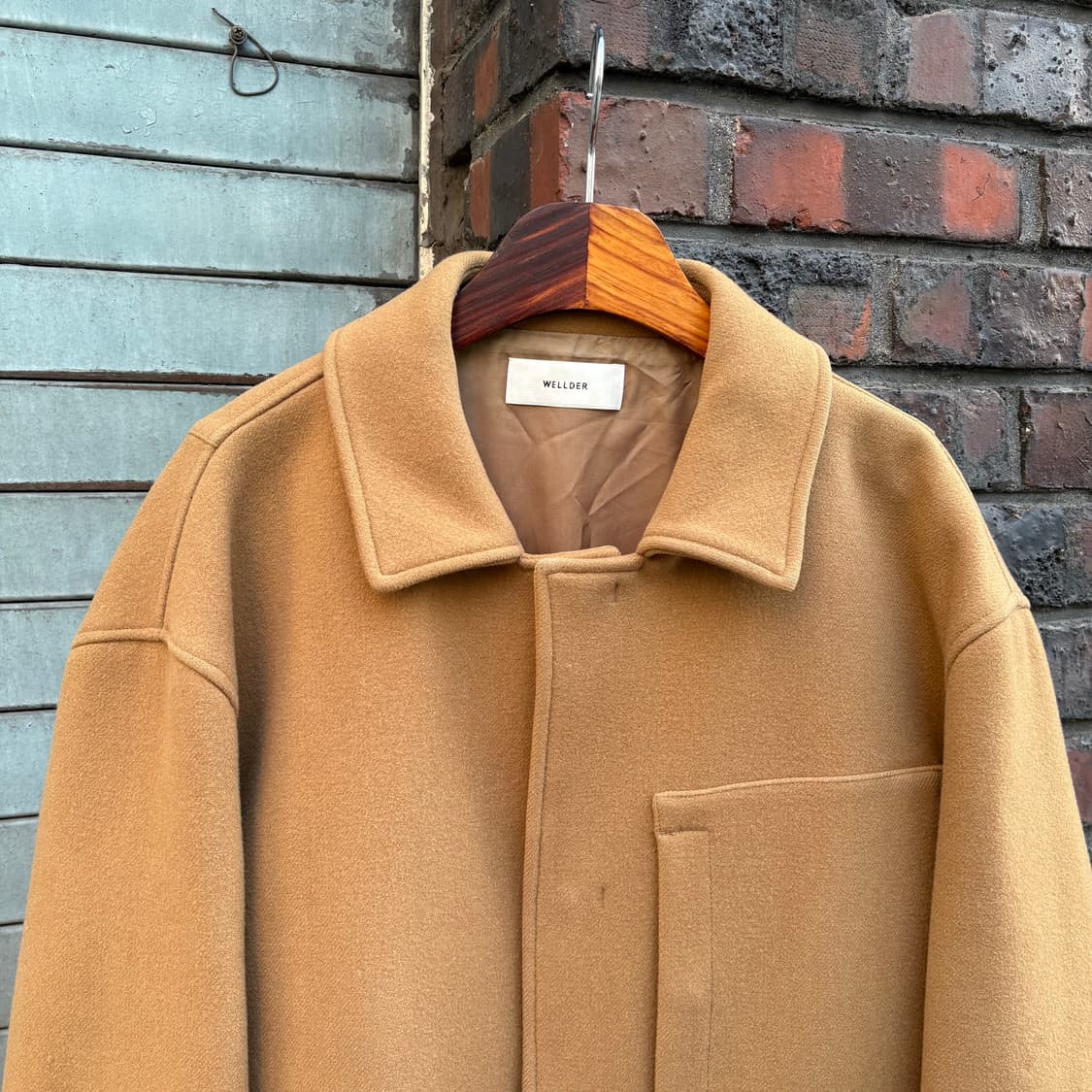 19aw 웰더 베이지 박시 카코트 상품이미지2