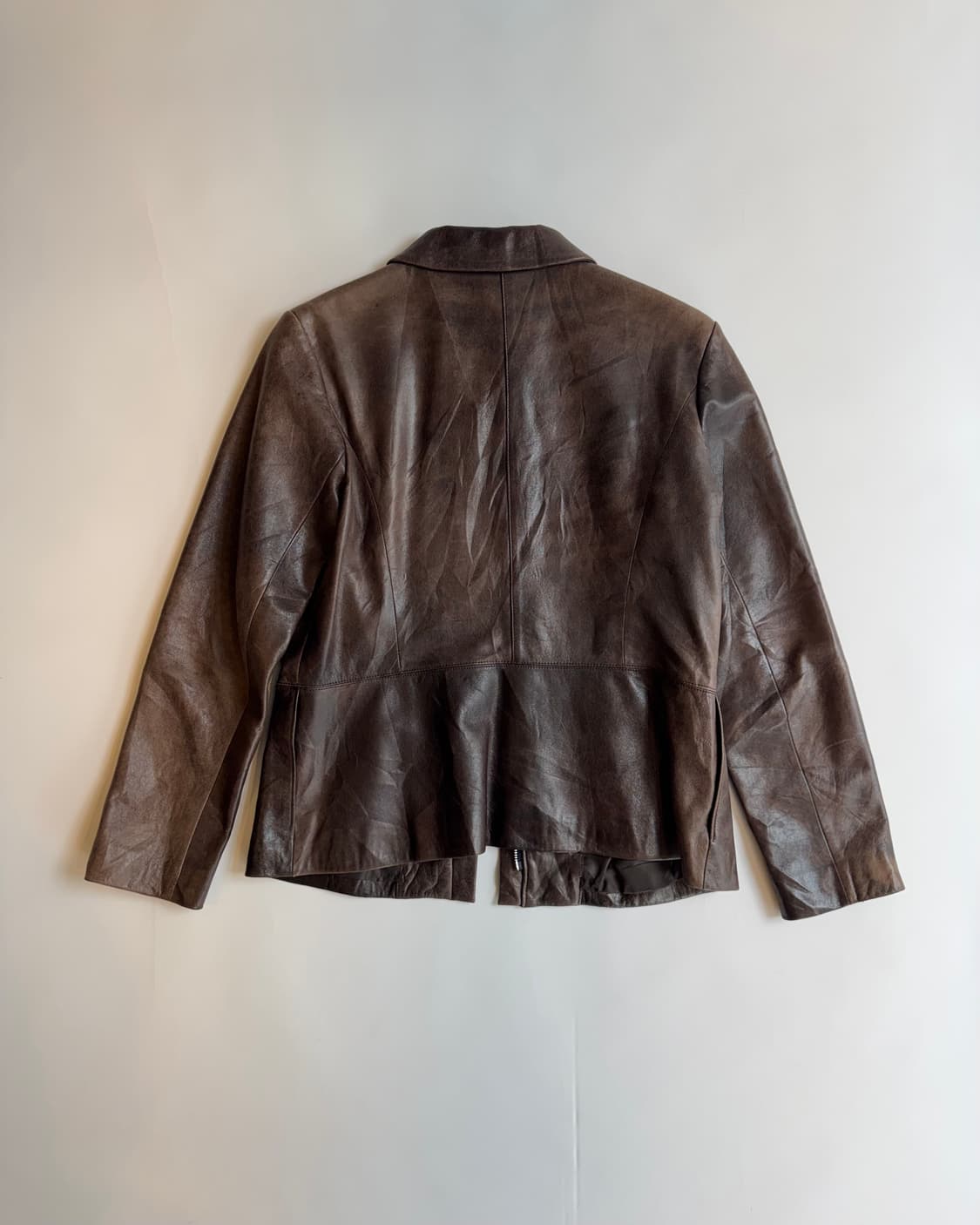 Vintage Brown Leather Jacket 상품이미지2
