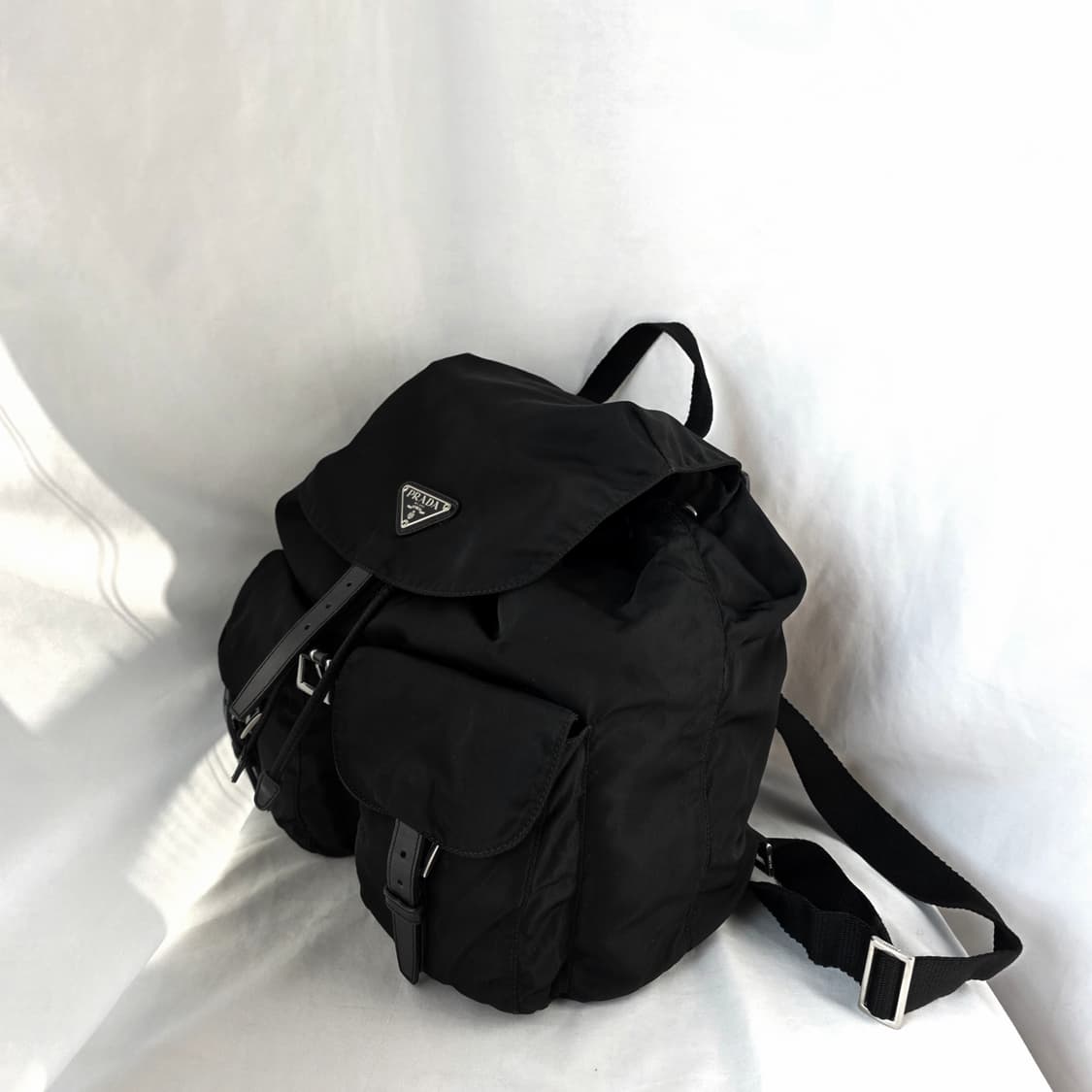 [정품 PRADA] 프라다 투포켓 나일론 빈티지백팩 라지 상품이미지2