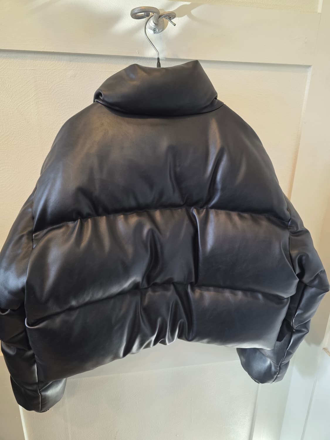 블랙업 레더 숏패딩 블랙 상품이미지5