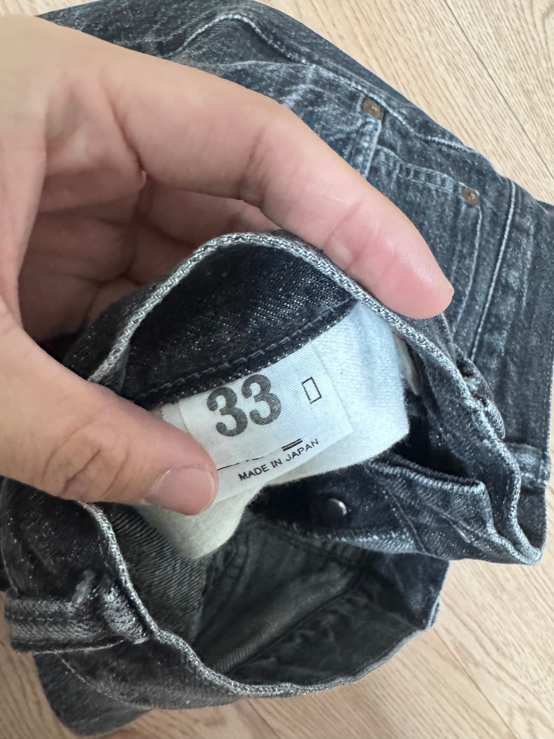 웨어하우스 1001xx 33x32 블랙 데님 흑청 상품이미지5