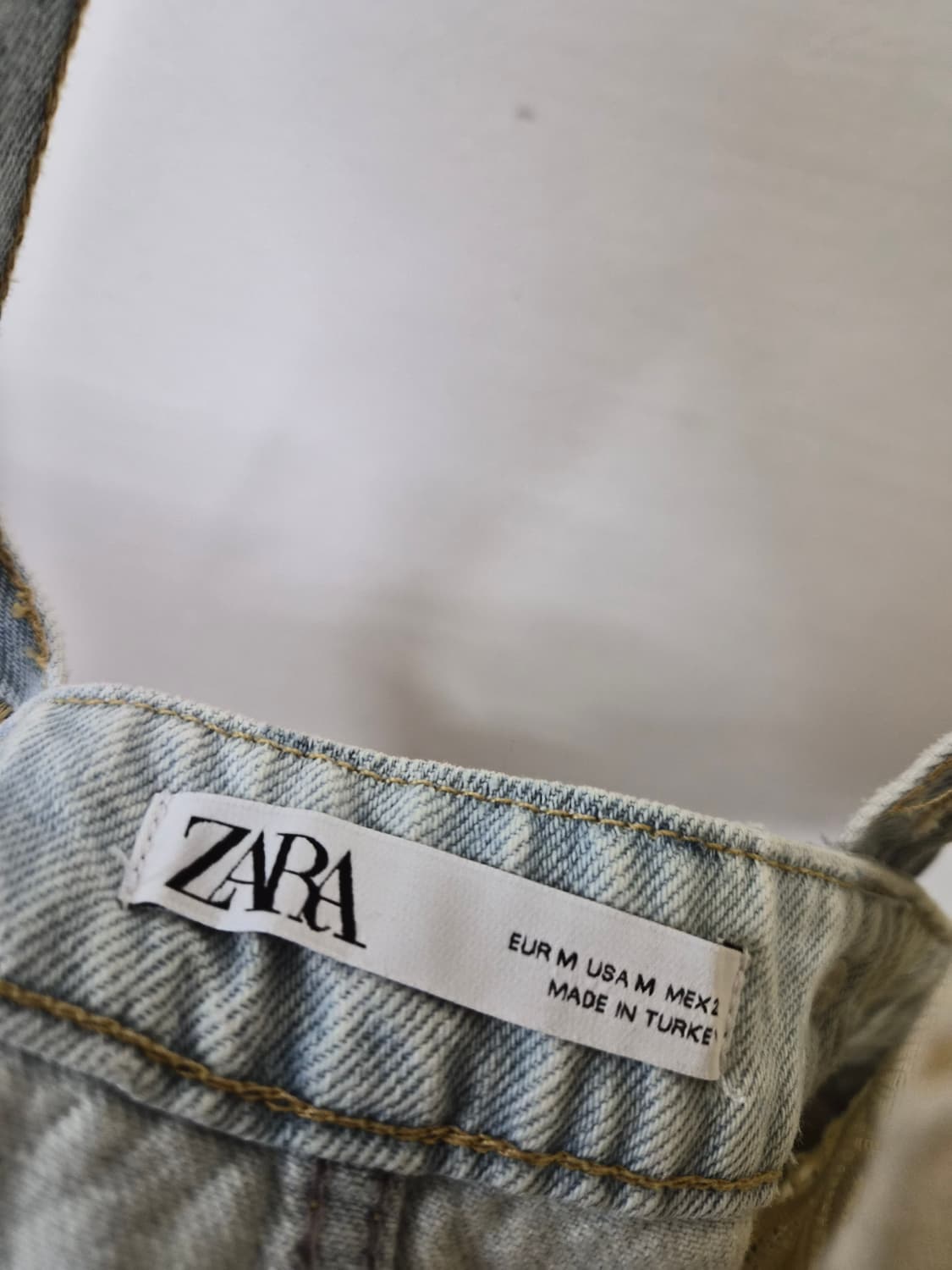 1.자라 멜빵 데님 스커트 2.자수레이스 블라우스 상품이미지5