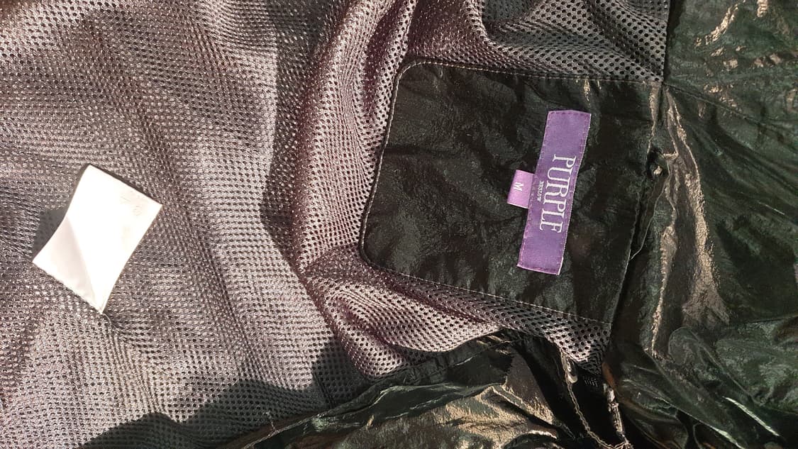 비슬로우 퍼플 블랙 후드 바람막이 M 상품이미지5