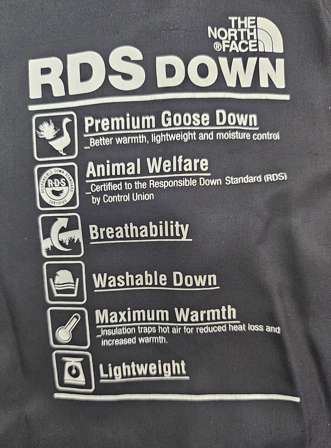 (100)L☆우주매물노스페이스화이트라벨익스플로링RDS[블랙]구스다운롱패딩 상품이미지5