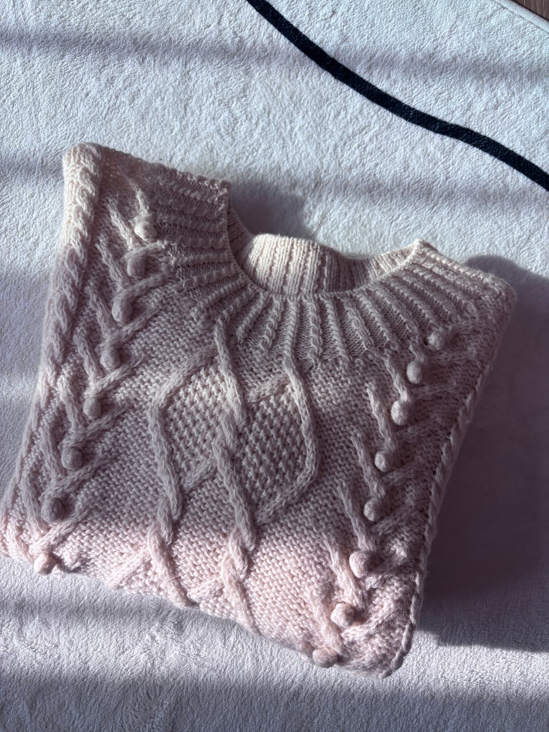 빈티지니트_흰순이 아란니트,폼폼이 울100 상품이미지1