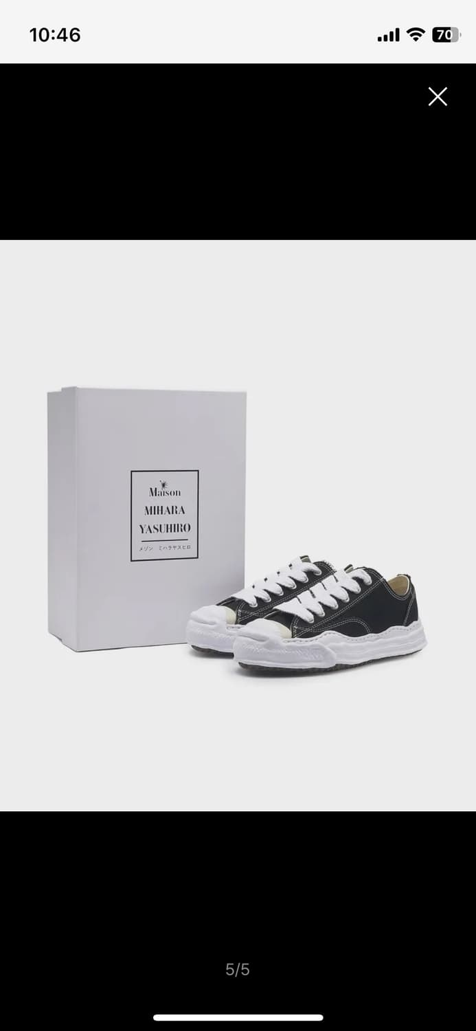 메종 미하라 야스히로 행크 로우스니커즈 블랙 상품이미지1