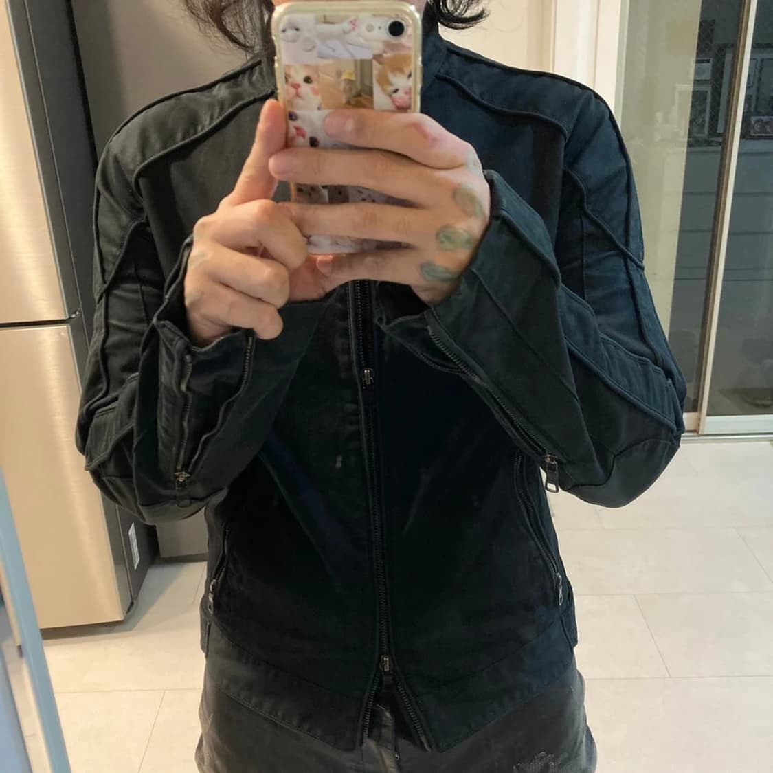 아르마니 익스체인지 00's 파이핑 라이더 자켓 PN7389 상품이미지2