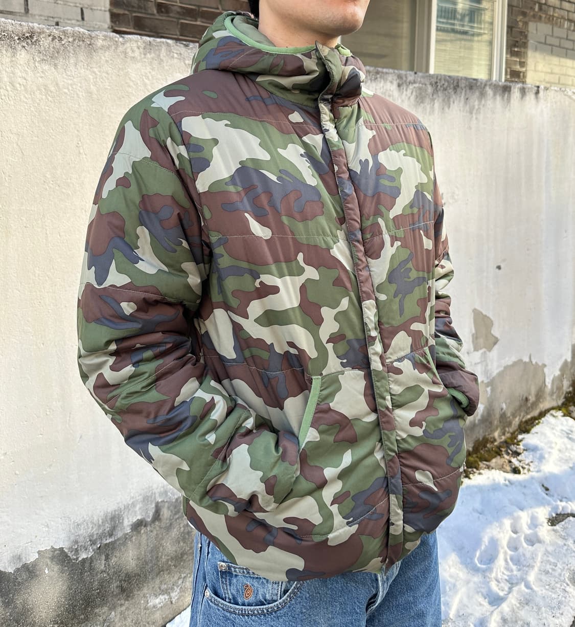 00s 스투시 카모 리버서블 패딩 자켓 상품이미지3