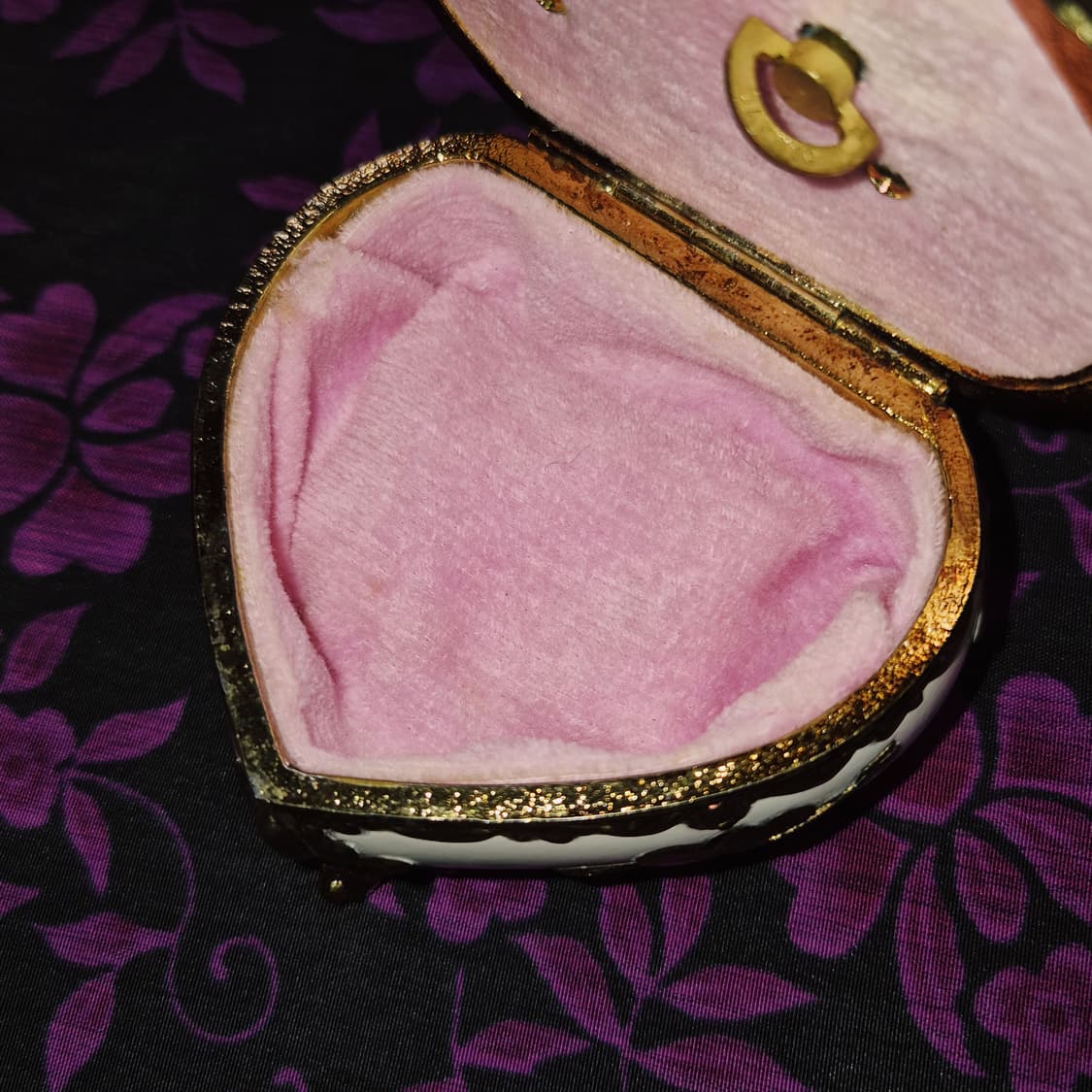 90s 엔틱 천사 카메오 하트 오르골 보석함 상품이미지9