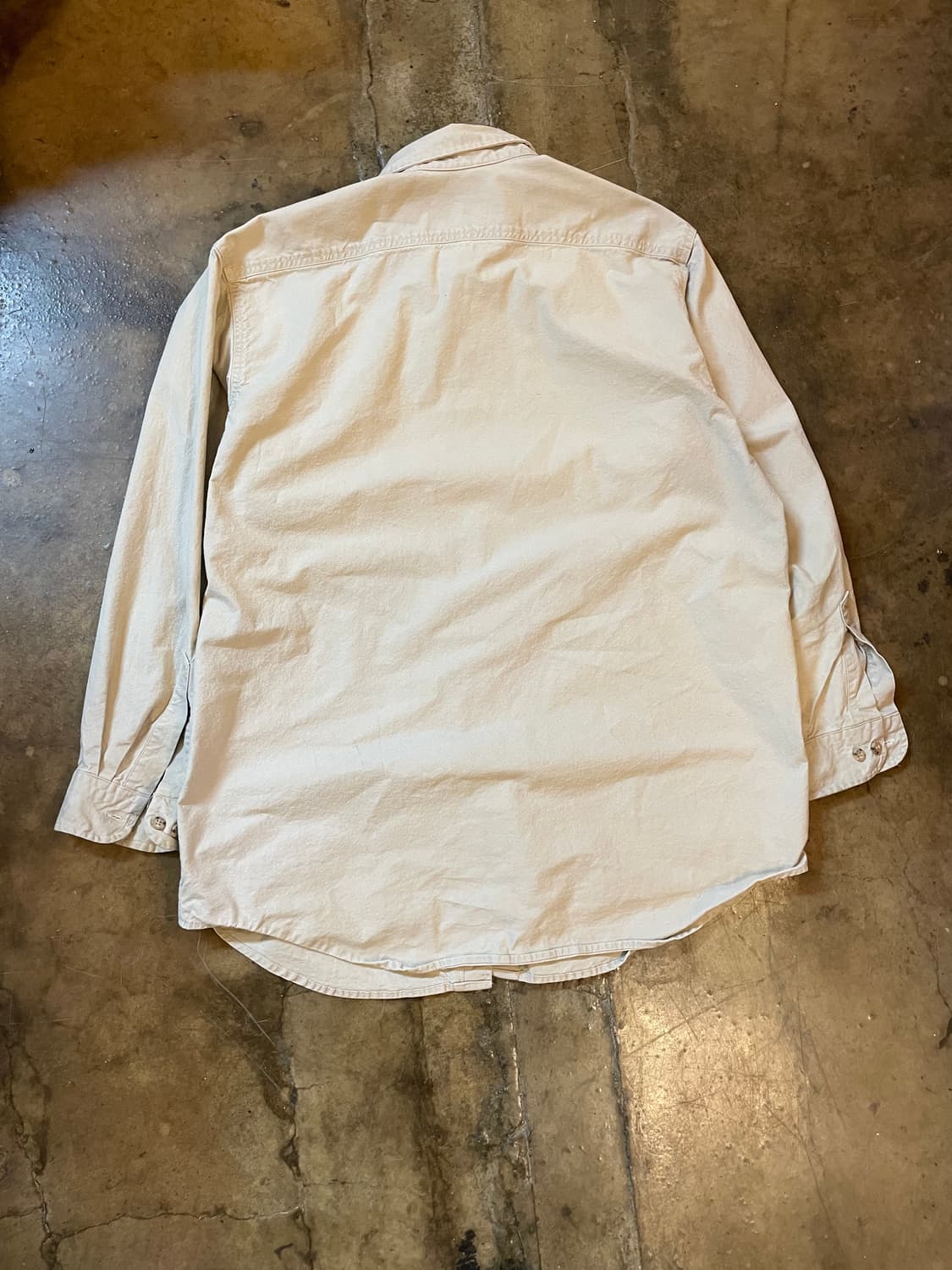 칼하트 레더 패치 워크 셔츠 연베이지 상품이미지7