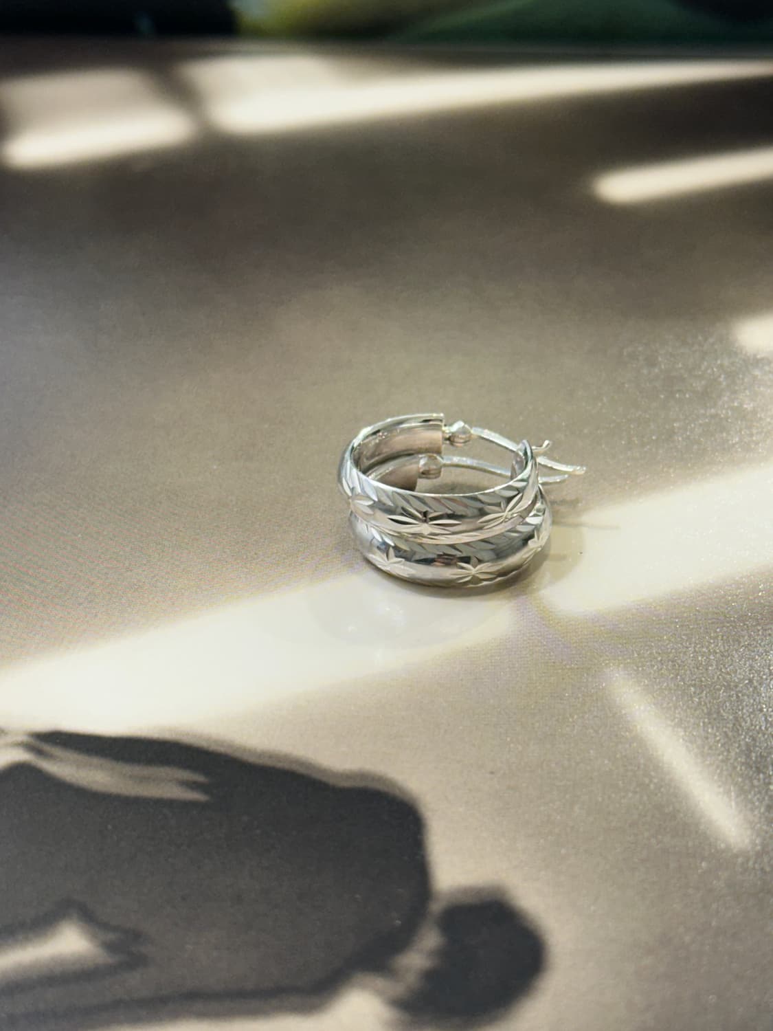 Shine Cut 925silver Hoop Earring✨ 상품이미지6