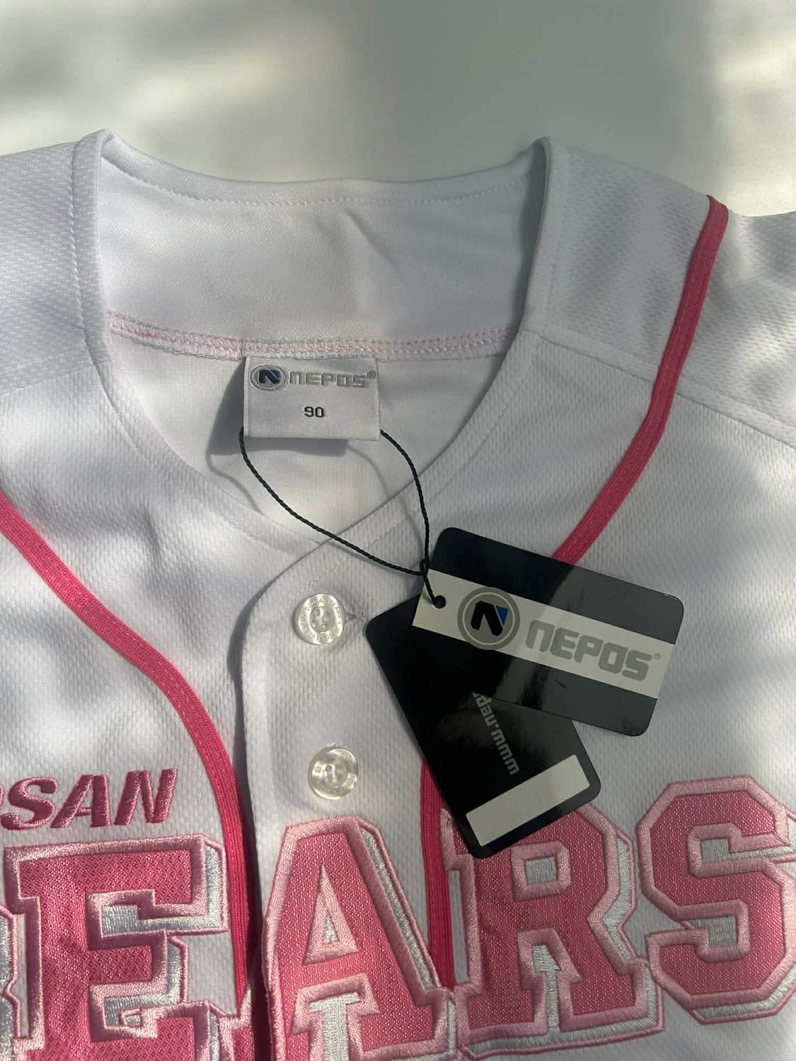 [90] 두산 베어스 택채 새상품 핑크 에디션 야구 유니폼 반팔 져지 상품이미지4