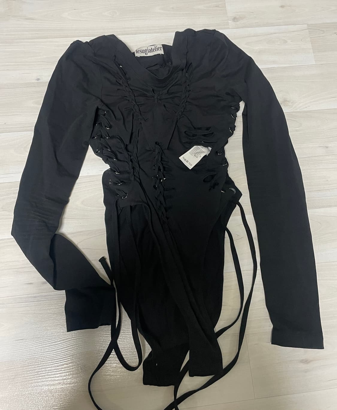 르수기아뜰리에 노티드 롱 슬리브 바디수트 상품이미지7